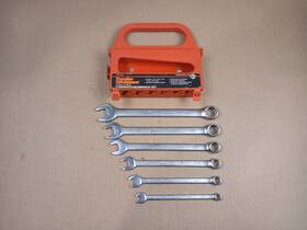 Pm71332 Popular Mechanics Sae Combination Wrench Set 6 Pc. Made In Taiwan Used