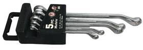 644506 Powerbuilt 028907055220 5 Piece Metric Offset Long Box End Wrench Set Size 8 To 19
