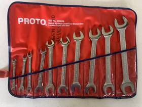 30000a Proto Tools Metric Open-end Wrench 10 Pc. Set 6mm Thru 26mm Excellent