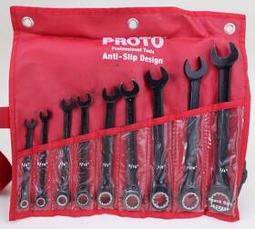 Jscr9 Proto 9 Piece 1/4 Inch To 3/4 Sae Ratchet Wrench Set With Pouch