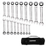 Qth1003-01 Egofine Piece Metric Ratcheting Wrench Set Chrome Vanadium 602016770528