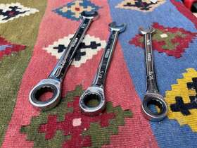 58934 Quinn Sae Ratcheting Combination Wrench Set 3 Piece