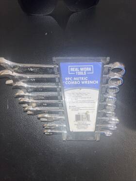 Real Work Tools 883652883340 9 Piece Metric Combo Wrench Set