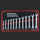 Rw12pcs Newacalox Flexible Head Ratchet Wrench Combination Spanner Repair Tool Set