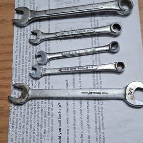 S-k Billings Vitollo 0114 S-k Combination Wrench Set Forged Alloy Sae 5pcs 1/4 1/2