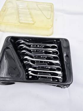 J504 S-k Stubby Combination Wrench Set . 3/8 Inch -3/4 12 Point