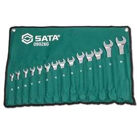 Sata 891645173029 14 Piece 12 Point Combination Wrench Set Metric Sizes 8mm 24mm Off Corner Loadi