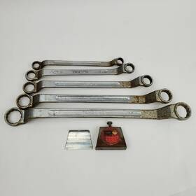 9-4381 Sears Vintage Companion Wrench Set 5pc Box End Drop Forged Usa Sae Tools