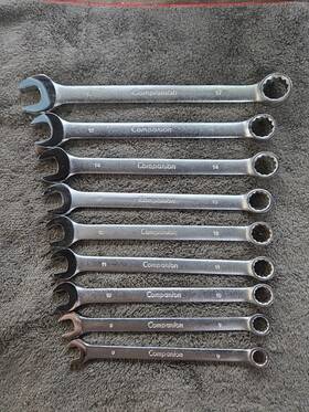 30377 Sears Companion Vtg Tools 9piece Combination Wrench Set Metric