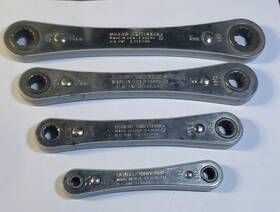 Sears Craftsman 943692 Ratcheting Double Ended Box Wrench Set Metric 8-16mm 4pcs