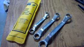 Sears Model4351 Vintage 3-piece Short Box-end Wrench Set W Pouch