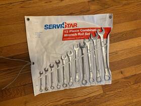 Servicstar Ssr45399 11 Pc Piece Combination Wrench Set W Roll-up Pouch 3/8 Inch To 1