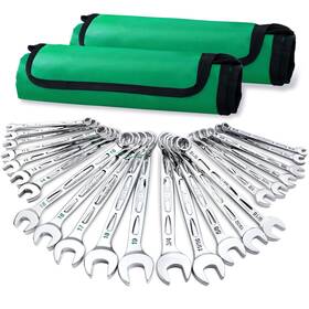 Sk 025141118070 Combination Wrench Set Sae 5/16 Inch To 3/4 Metric 8 19mm 23-piece Superk