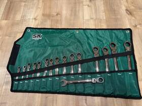 Sk 025141118667 Flex-head Ratcheting Wrench Set Combination 16-piece Metric