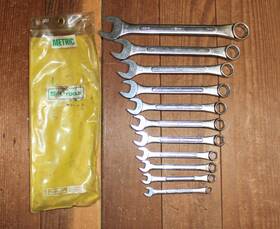 Sk 1811 S-k Tools Usa Vintage 11pc Metric Combination Wrench Set 12pt No Dresser