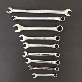 8310-8315 Sk Lot Of 9 S-k Tools Blue Point K-d Mix Metric And Sae Combination Wrenches