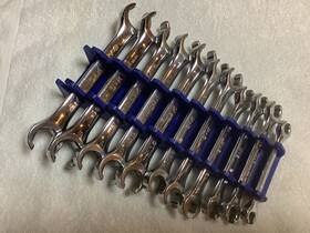 22dk69 Sk Professional Tools 025141003710 371 Flare Nut Wrench Set 11 Pieces 6 Pts Sae Metric