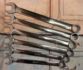 Snap-on 111-238 Snap-on Large Flank Drive Sae 12 Point Combination Wrench Set 6 Pcs
