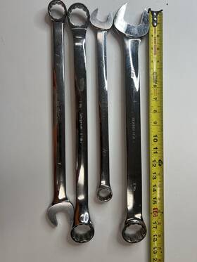Snap-on Dexl280 Snap-on Sae Combination Wrench Set Polished Finish Steel 4pc 7/8 Inch