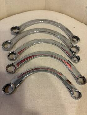 Snap-on Exm1173 Tools Half Moon Curved Wrenches - 5 Piece Set