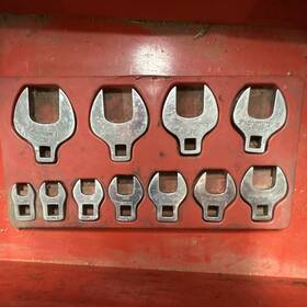 Snap-on Fc002 Snap-on Sae Open-end Crowfoot Wrench Set 11pc 3/8 - 1 In