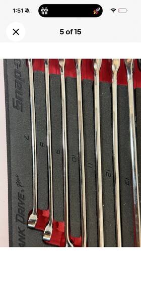 Snap-on Fwrm38 Soexmet01fbr 7-25mm Flank Drive Metric Wrench Set In Foam New