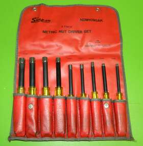 Ndm1090ak Snap-on Tools 9 Piece Metric Nut Driver Set - See Pics