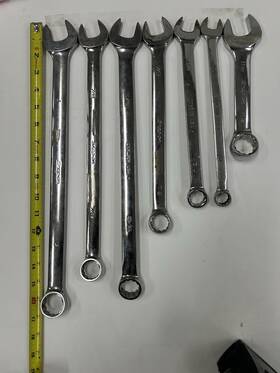 Snap-on Oex141a Snap-on Oex Sae Combination Wrench Set Chrome Finish Steel 7pc 1/4-9/16