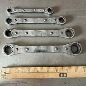 Snap-on Rbm1015sa Snap-on Metric Double Box Ratcheting Wrench Set 4pc 10-19mm Rbm Series