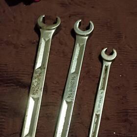 Rma1223s Snap-on Open End Wrench Set 3pc Sae Double Ended Steel 3/8in 7/16in 1/2in