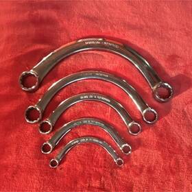 Snap-on Rx1012 Snap-on Rx Series Curved Double Ended Chrome Box Wrench Set 5 Piece Sae