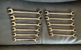 Snap-on Rxs208 Snap-on Lot Of Open End And Flare Nut Sae/metric Wrenches