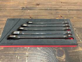 Soxr02fbra Snap On 5pc 12pt Sae Flank Dr Offset Non-reversing Ratchet Combo Wrench Set