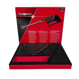 Soxr01fbra Snap-on Tools 8 Pc 12pt Sae Non-reversing Ratcheting Combo Wrench Set