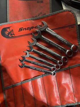 Snap-on Wde706 Snap-on British Standard 7pc Sae Chrome Combination Wrench Set 3/16bs 7/16bs