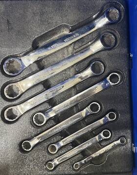Snap-on Xbm820a 8 Piece 12 Point Metric Flank Drive Offset Box Wrench