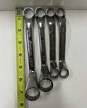 Snap-on Xso1618anp Snap-on Sae Double Box End Wrench Set Chrome Finish Steel 4pc