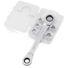Speedwox 764595459512 Socket Ratchet Wrench Set Metric 6 Pcs Double Box End Ratcheting Gear Spanne
