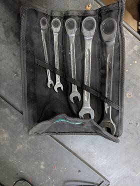 96411705 Stahlwille 96401705 17/5 Combination Ratcheting Spanners Set - 5 Piece Open-