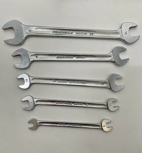 St96400305 Stahlwille Motor Double Open Ended Wrench Set Metric 6-17 Mm 5 Pieces Germany