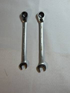 85-913 Stanley 85-915 Ratcheting Combination Wrench Lot 2pc Used