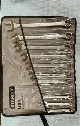 86-450 Stanley 10 Pc Combination Wrench Partial Set 3/8 Inch - 1