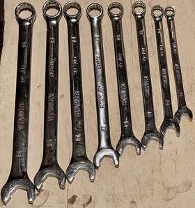 89-70x Stanley 89-707 Metric Professional 8 Piece Combination Wrench Set Tool Very Nice