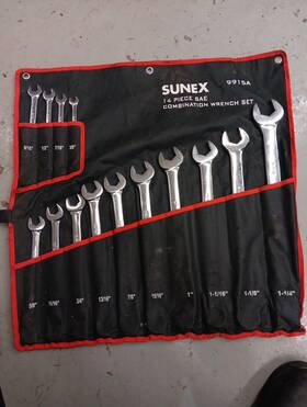 9915a14 Sunex Piece Sae Combination Wrench Set