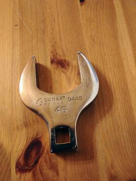 9446 Sunex Tools 613364019269 1/2 Inch Drive 46 Mm Fully Polished Jumbo Straight Crowfoot Wren