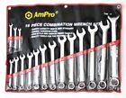 T40096 Ampro Piece Combination Wrench Set To Sae Sets Wrenches
