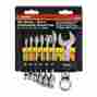T42093 Ampro New 7 Piece Stubby Combination Wrench Set 795609420938