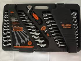 Tactix 051779213245 22 Pc Gae And Metric Combination Wrench Set Stanley Pipe Adjustable
