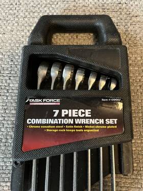 109662 Task Force 2 7 Piece Combination Wrench Set Item #