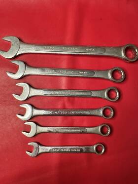 Tatools 54024 Drop Forged Steel Sae Combination Wrench Set 6pc 3/4 3/8 In Silver